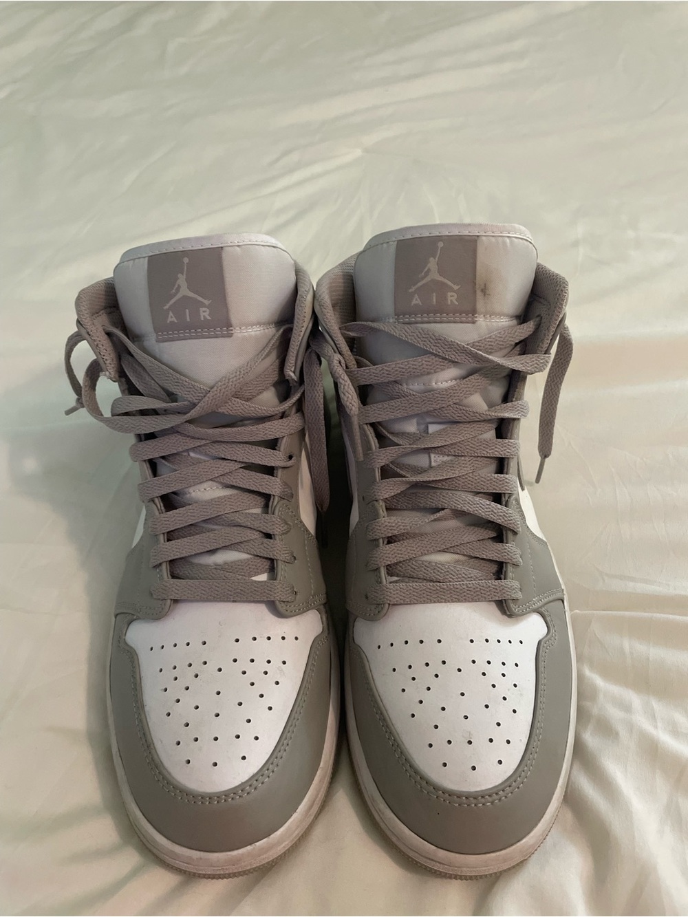 Nike Air Jordan High-Top Sneakers in Grey and White